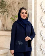 کت کرپ کارتیر طرح پازل جواهردوزی شده