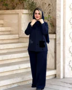 کت کرپ کارتیر طرح پازل جواهردوزی شده