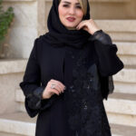 مانتو مجلسی کرپ کنزو با جواهردوزی ظریف