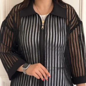 بامبر حصیری جلو زیب نما کامل