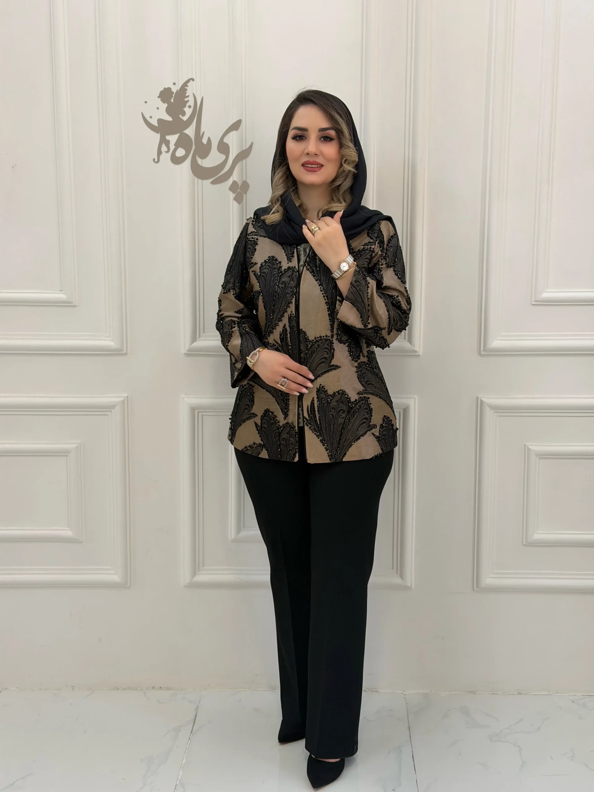 پیراهن مجلسی با طراح ظریف و زنانه