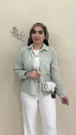 👗 شومیز پنبه‌ای گلدوزی