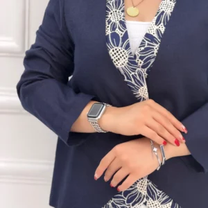 کت لینن تابستانی با گلدوزی ابریشمی، سبک و مناسب روزهای گرم