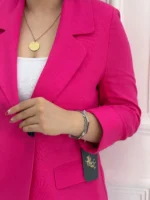 مانتو کتی لینن سرخابی با رنگ جذاب برای استایلی متفاوت