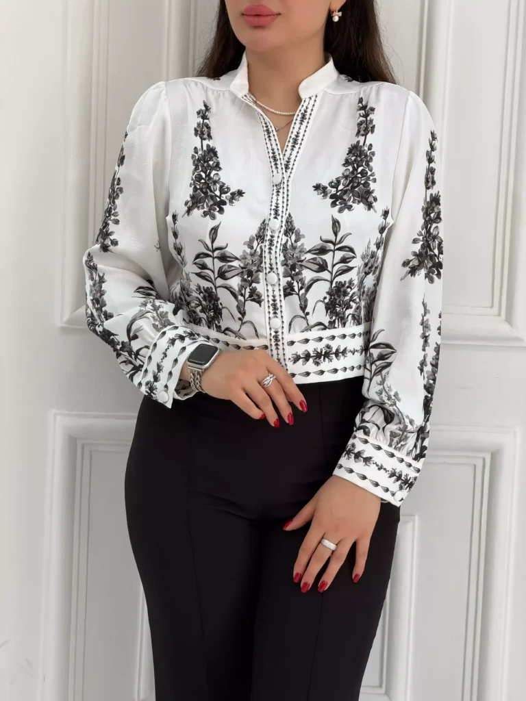 👚 شومیز کراپ طرح چینی