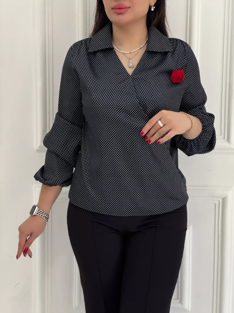 👚 شومیز نوریچلی خال‌خالی