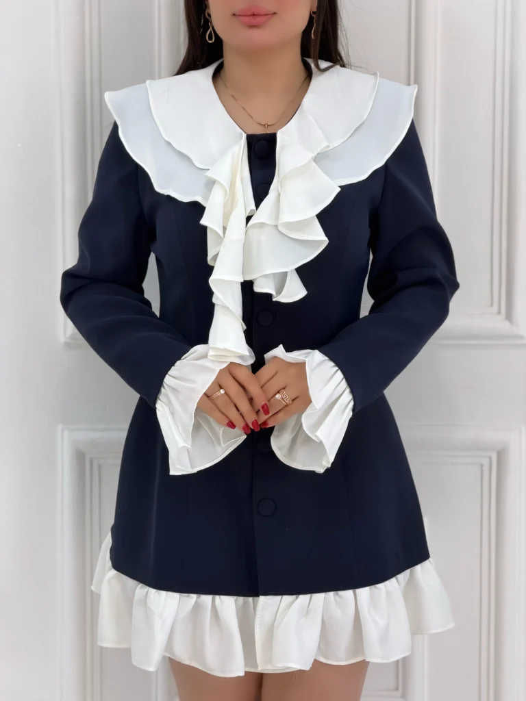 👗 پیراهن دخترانه یقه چین