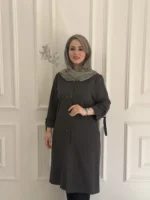 🧥 مانتو کارتیر بلند جلو دکمه پرچی
