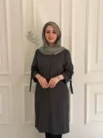 🧥 مانتو کارتیر بلند جلو دکمه پرچی
