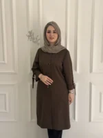 🧥 مانتو کارتیر بلند جلو دکمه پرچی