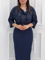 پیراهن بالاتنه حریر ژاکارد لمه‌دار