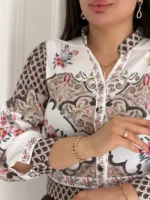 👚 شومیز جولیا طرح پولکی👚 شومیز جولیا طرح پولکی