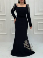 👗 ماکسی سرشانه جواهردوزی