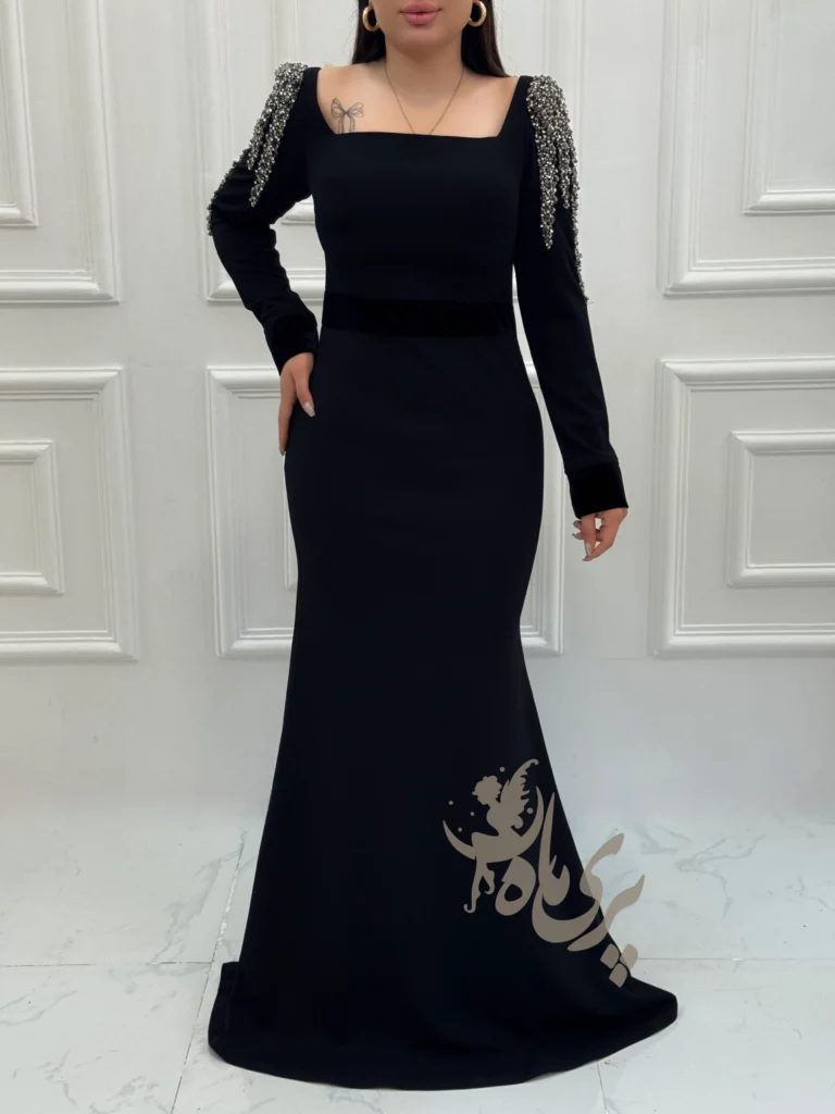 👗 ماکسی سرشانه جواهردوزی