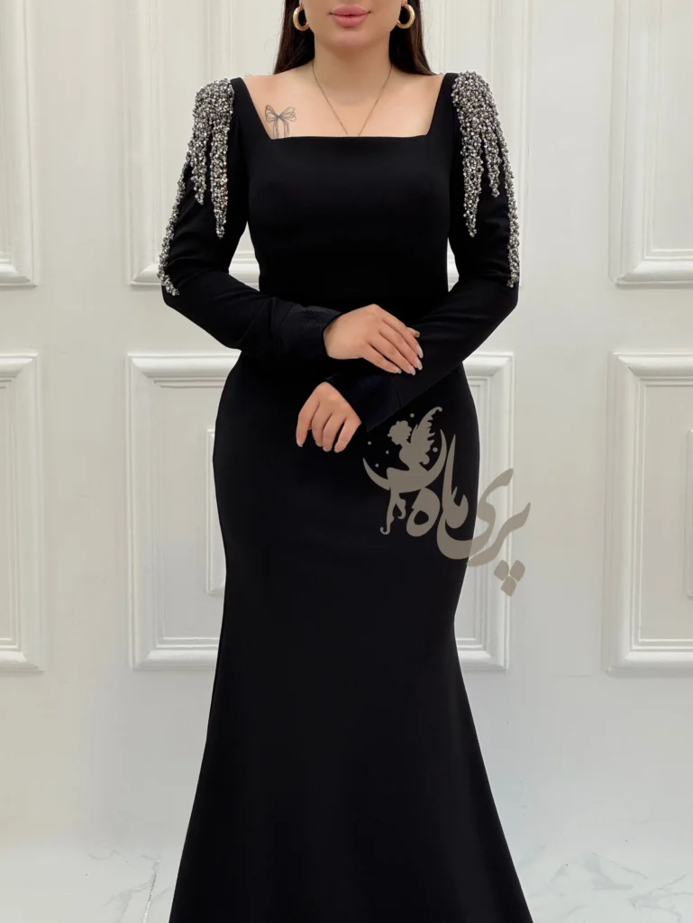 👗 ماکسی سرشانه جواهردوزی