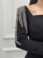 👗 ماکسی سرشانه جواهردوزی