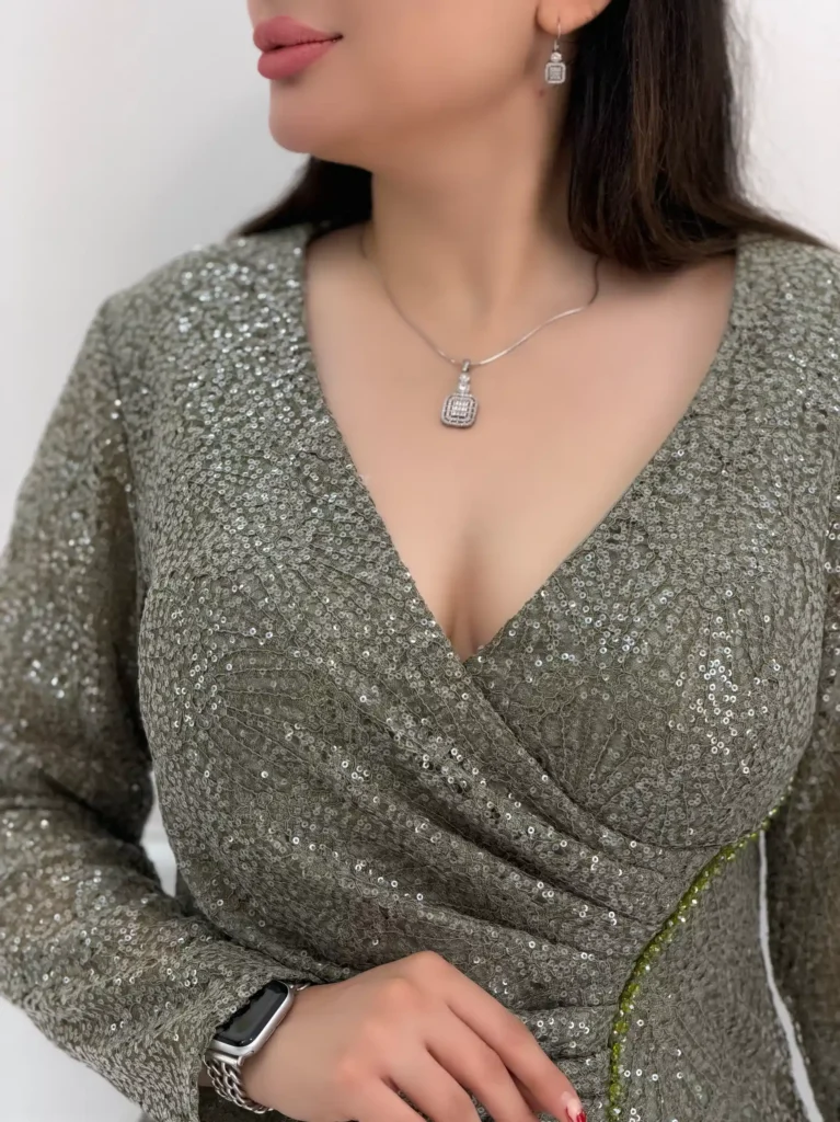 👗 پیراهن مجلسی پولک‌دوزی